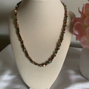 LOFT Gold and Colorful Beaded Necklace